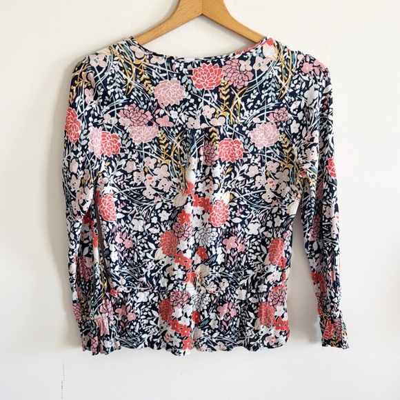 ANTHROPOLOGIE MAEVE Begonia floral peplum ruffle Peasant Top small - Picture 6 of 8